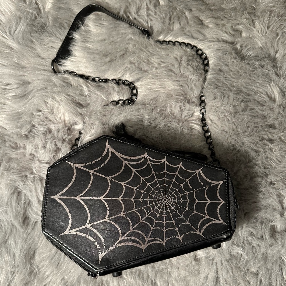 Kreepsville Spider Web Coffin Purse